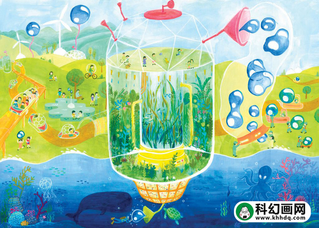 「水靈球」是一個(gè)環(huán)保廢水循環(huán)再生系統(tǒng),球內(nèi)的生態(tài)適合微生物居住。污水穿過「水靈球」時(shí),能透過先進(jìn)的生物過濾技術(shù),如微生物分解塑料科技,將污染物過濾。「水靈球」還能把凈水制成球狀,方便運(yùn)輸、貯存,最適合放在社區(qū)中提供源源不絕的凈水!